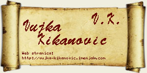 Vujka Kikanović vizit kartica